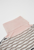 Women's Pink And Striped Turtleneck Pullover