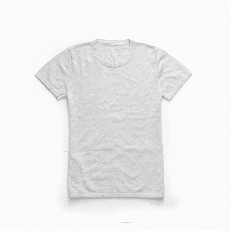 KNITTED 16GG T SHIRT IN COTTON CASHMERE MIXED