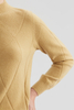 Seamless Round Neck Line Pattern Pure Cashmere Sweater