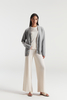 Women's Pure Cashmere V Neck Grey Cardigan