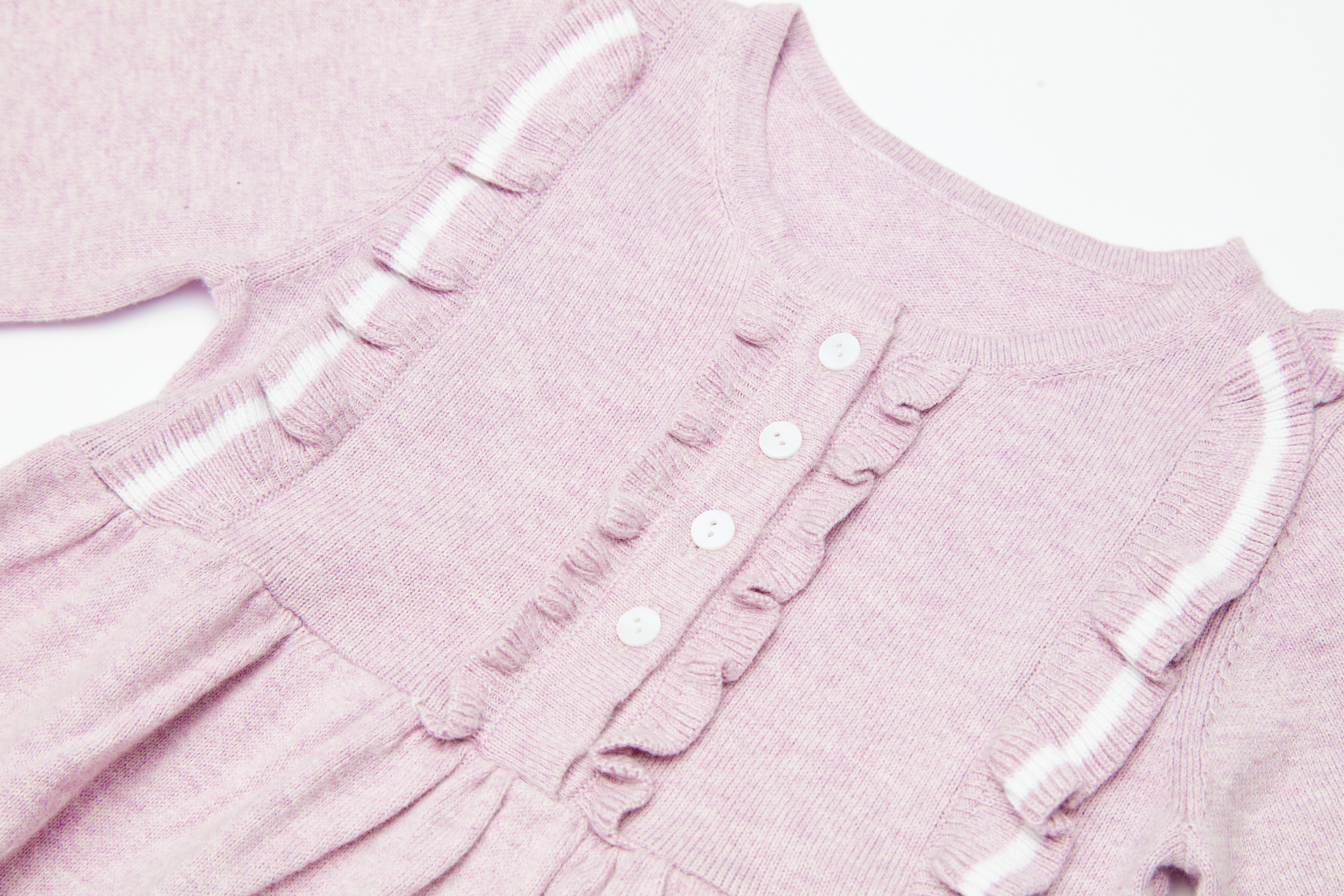 KID'S PINK COTTON CASHMERE DRESS