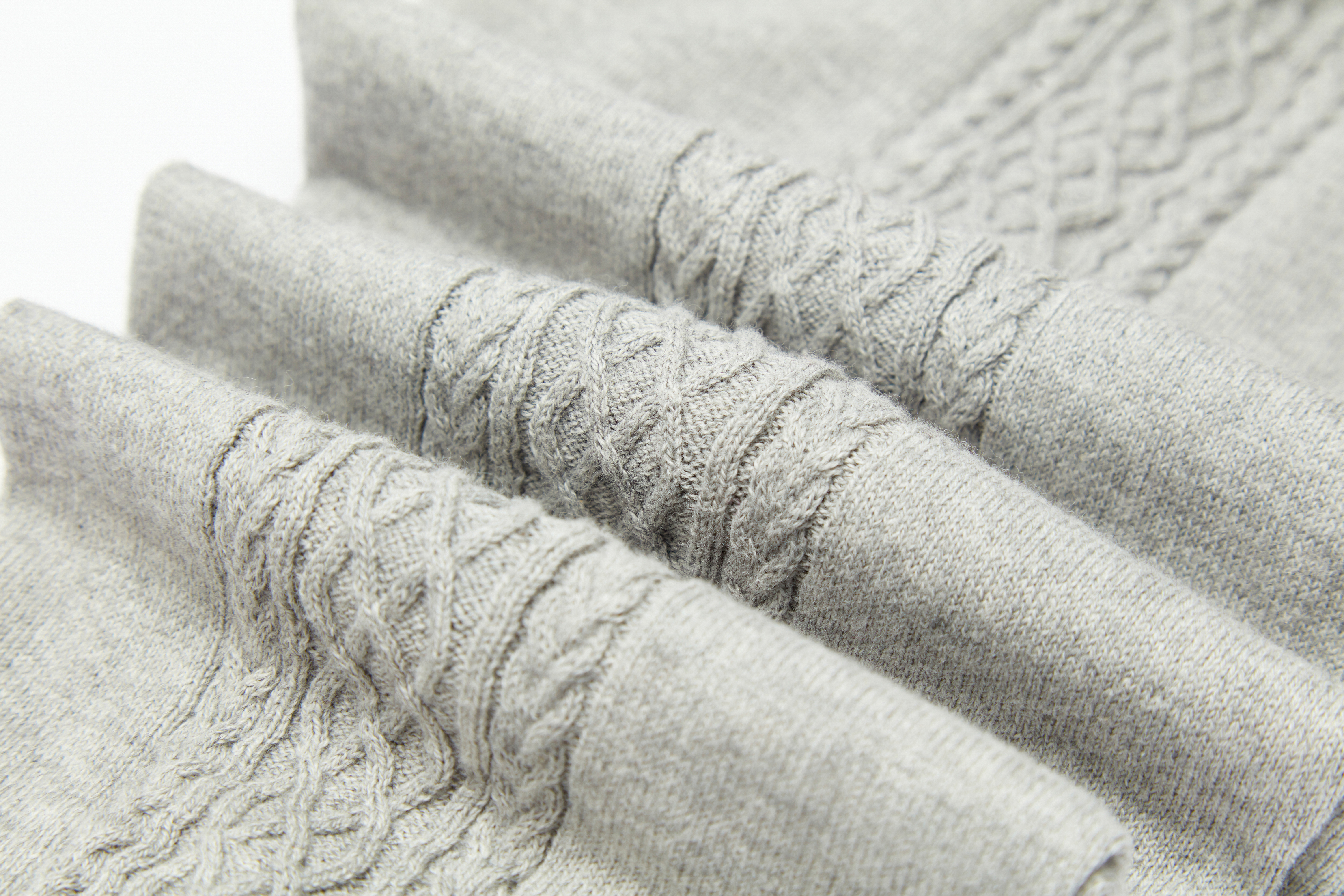 BOY'S COTTON CASHMERE FINE CABLE KNITTED PANTS