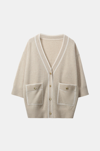 Premium 100% Cashmere Knit Cardigan Comfort And Sophistication