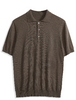 Men's Polo T-Shirt Light Brown Short Sleeve Silk Cotton Pullover