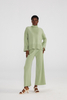 Oversized Light Green Turtleneck Knit Sweater