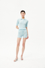 Women's Wool Pointel Polo T-shirt