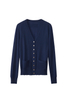 Classic Navy Cashmere Cardigan