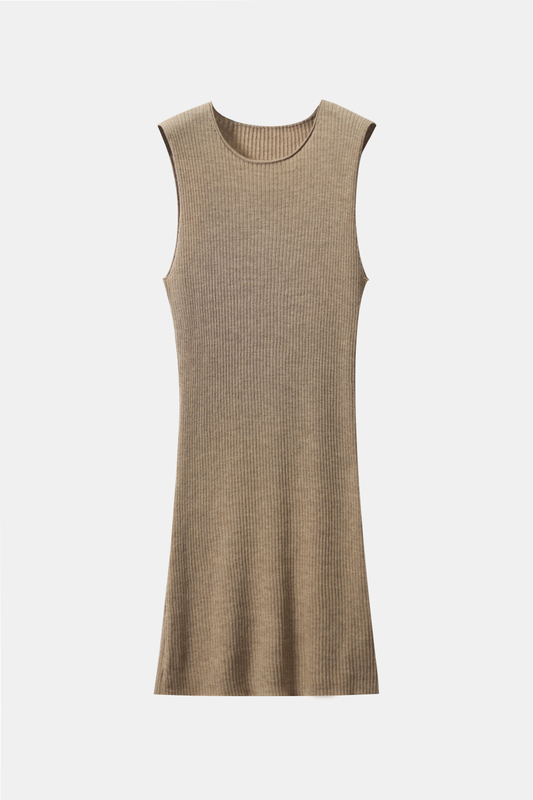 Women's Sleeveless Crew Neck Dress