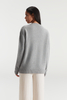 Women's Pure Cashmere V Neck Grey Cardigan