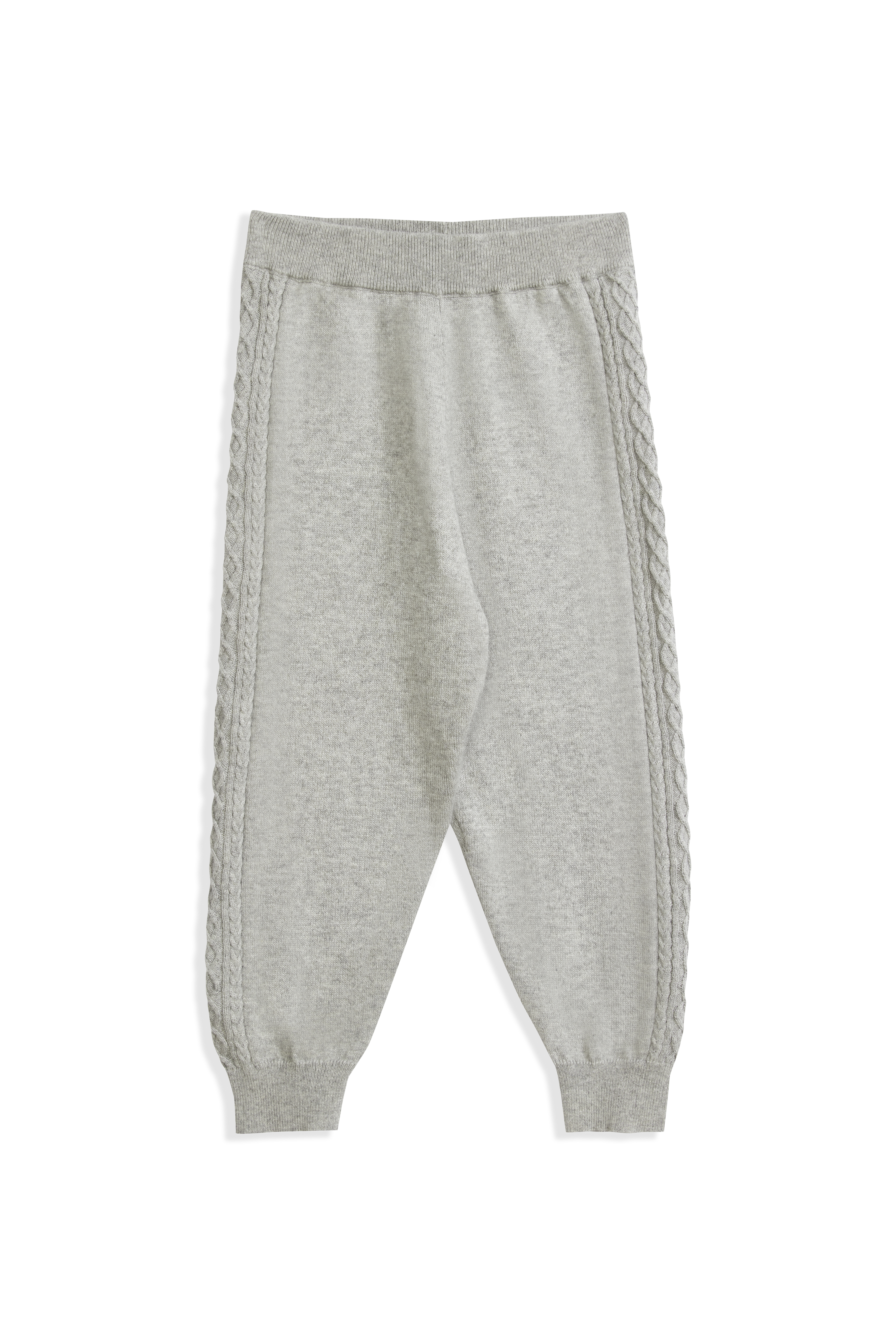 BOY'S COTTON CASHMERE FINE CABLE KNITTED PANTS
