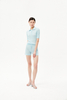 Women's Wool Pointel Polo T-shirt