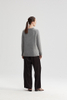 Grey Knit Long-sleeves Cardigan