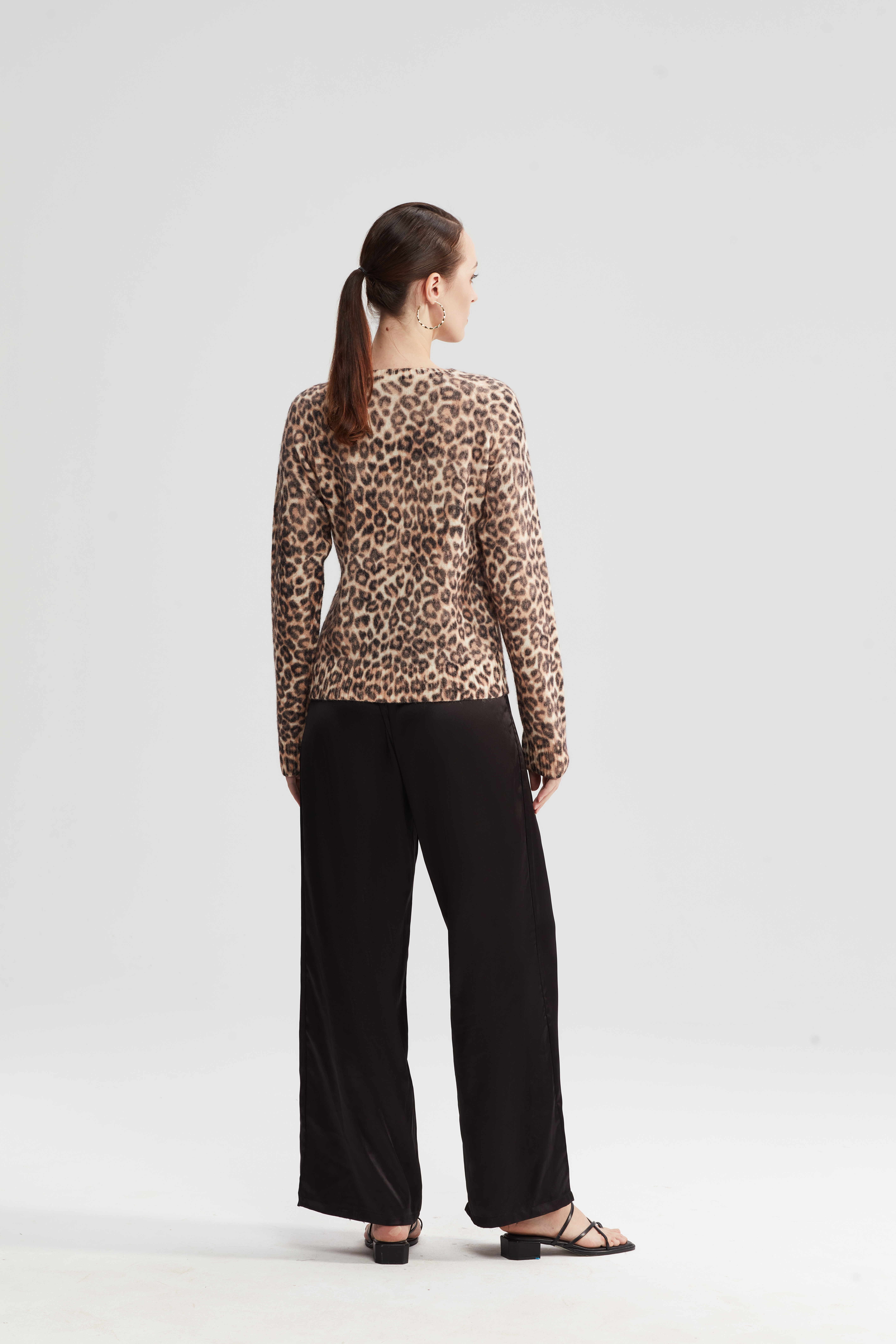 Leopard-print Tie-dye Jumper