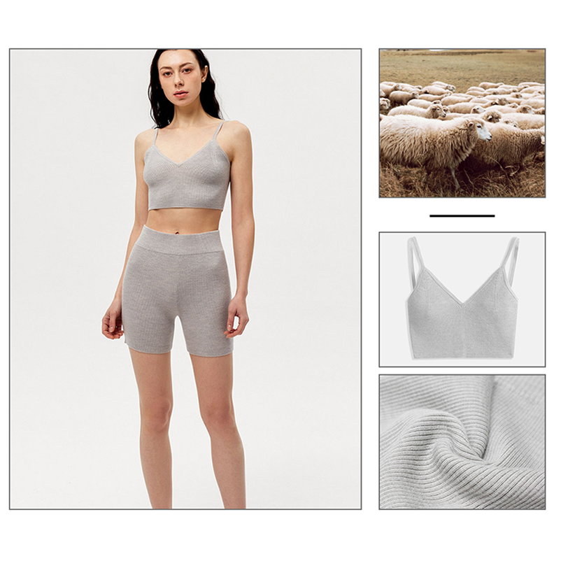 Luxurious 100% Cashmere Knitted Sport Bra for Ultimate Comfort