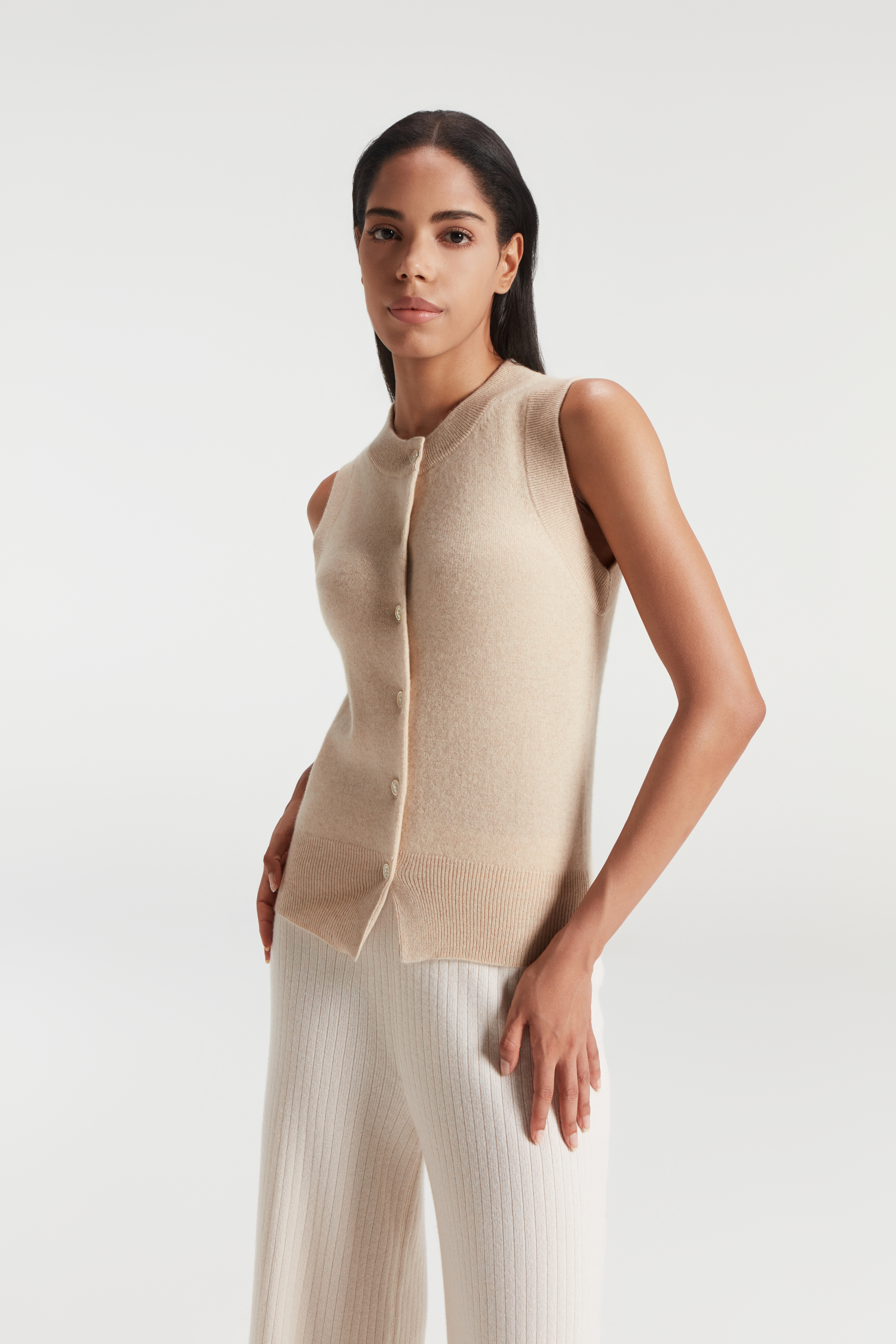 Women's pure Cashmere Button Cardigan 