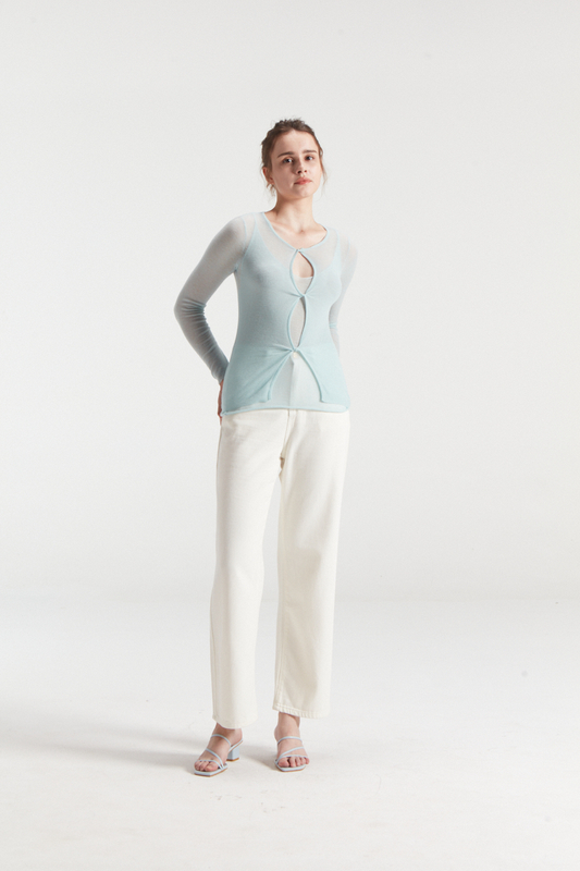 Lightweight & Half-transparent Women′s Air Wool Sweater