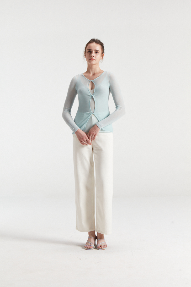 Lightweight & Half-transparent Women′s Air Wool Sweater