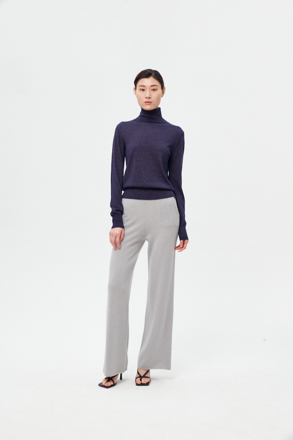 Women's Cashmere Turtleneck Long Sleeve Pullover