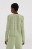 Lightweight Cashmere Sweater with Openwork Design