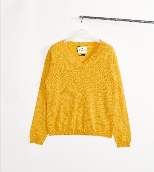 Women's V-neck cashmere pullover