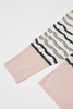 Women's Pink And Striped Turtleneck Pullover