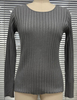 Ribbed High Neck Pure Wool Long Sleeves
