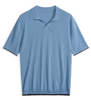 Men's Polo Blue T-Shirt Short Sleeve Pure Cotton Pullover
