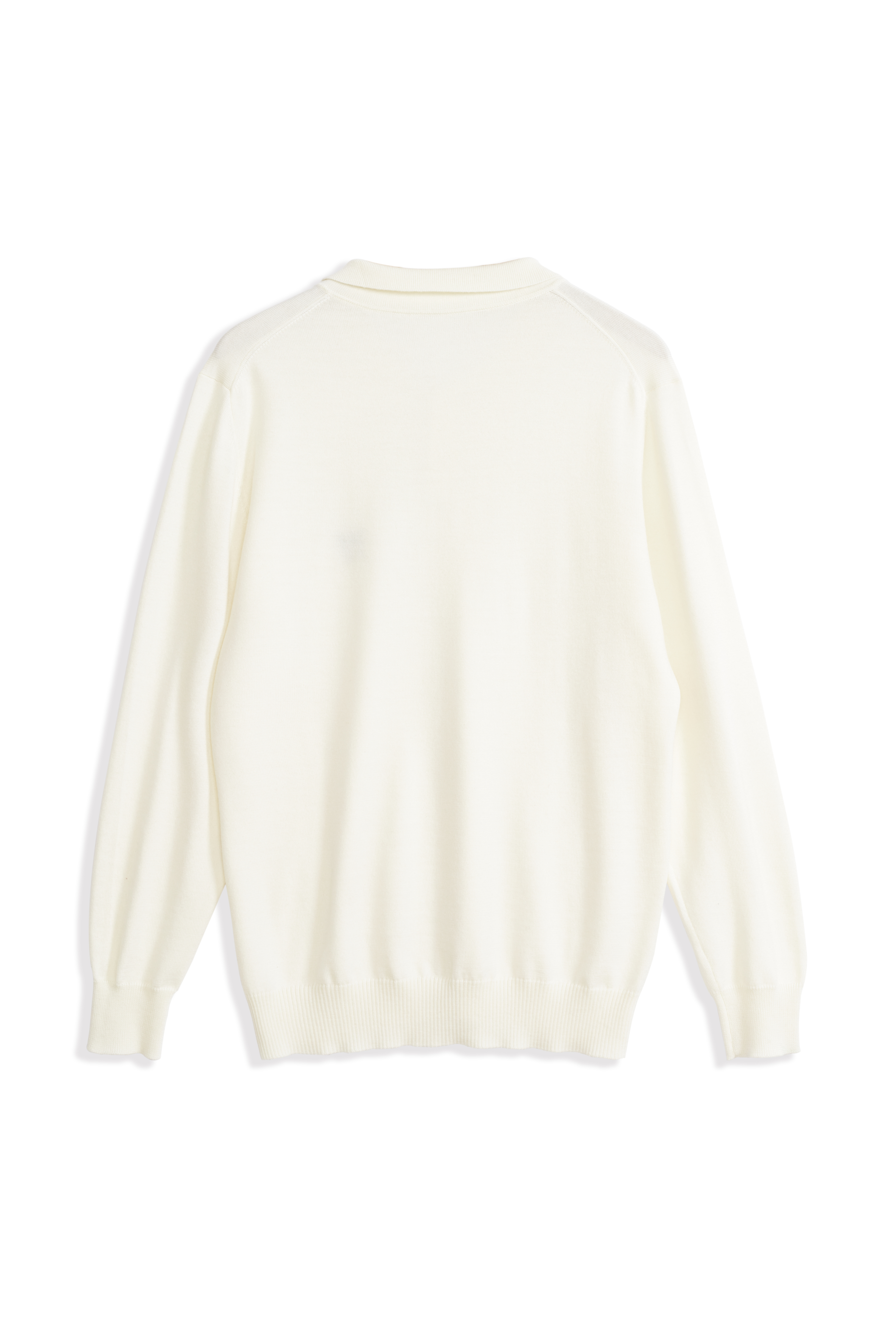 White Long sleeves Men's Knit Sweater 