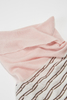 Women's Pink And Striped Turtleneck Pullover