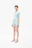 Women's Wool Pointel Polo T-shirt