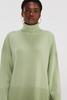 Oversized Light Green Turtleneck Knit Sweater