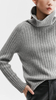 RIBBED CHUNKY CASHMERE TURTLENECK