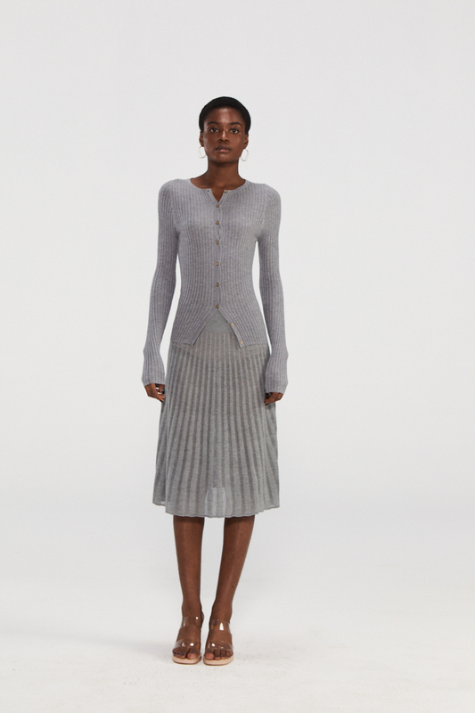 Luxe Shiny Silk Blended Knit Cardigan