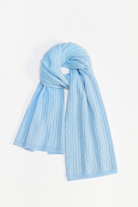 Wool And Cashmere Blend Cable Stitch Scarf