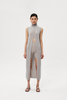 Women's Pure Cashmere High Neck Grey Dress