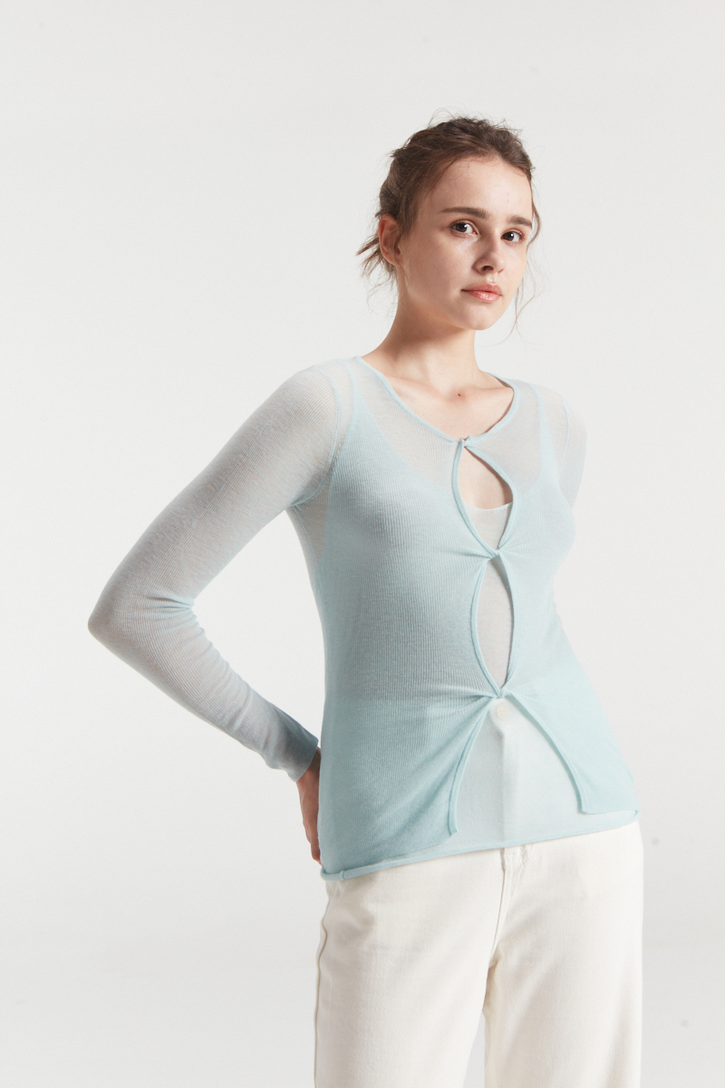 Lightweight & Half-transparent Women′s Air Wool Sweater