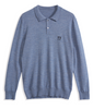 Men's Polo Pure Wool Lavender Grey Pullover