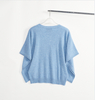 Women's Blue Butterfly Sleeve Cashmere Pullover