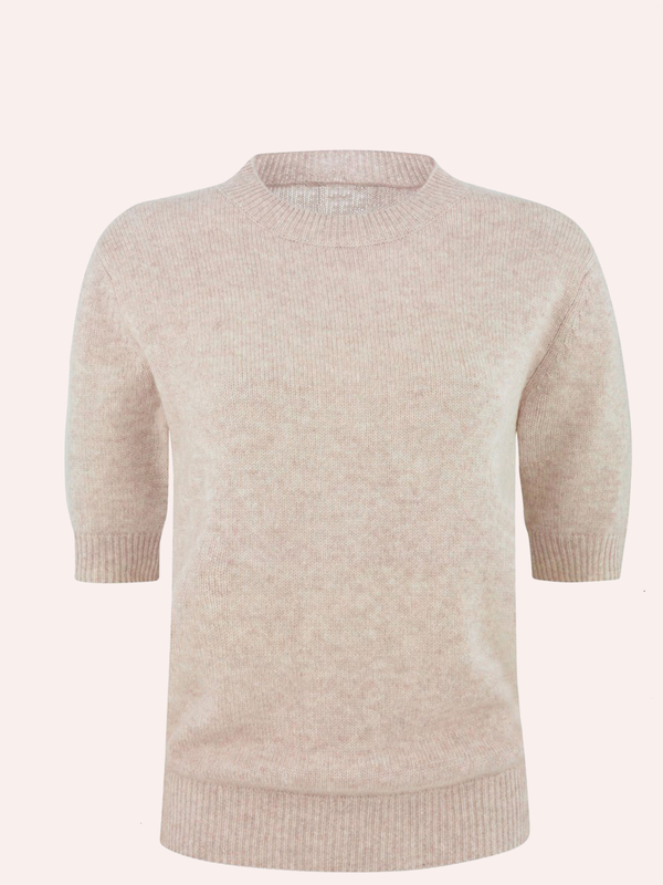 cashmere T shirt with short sleeves