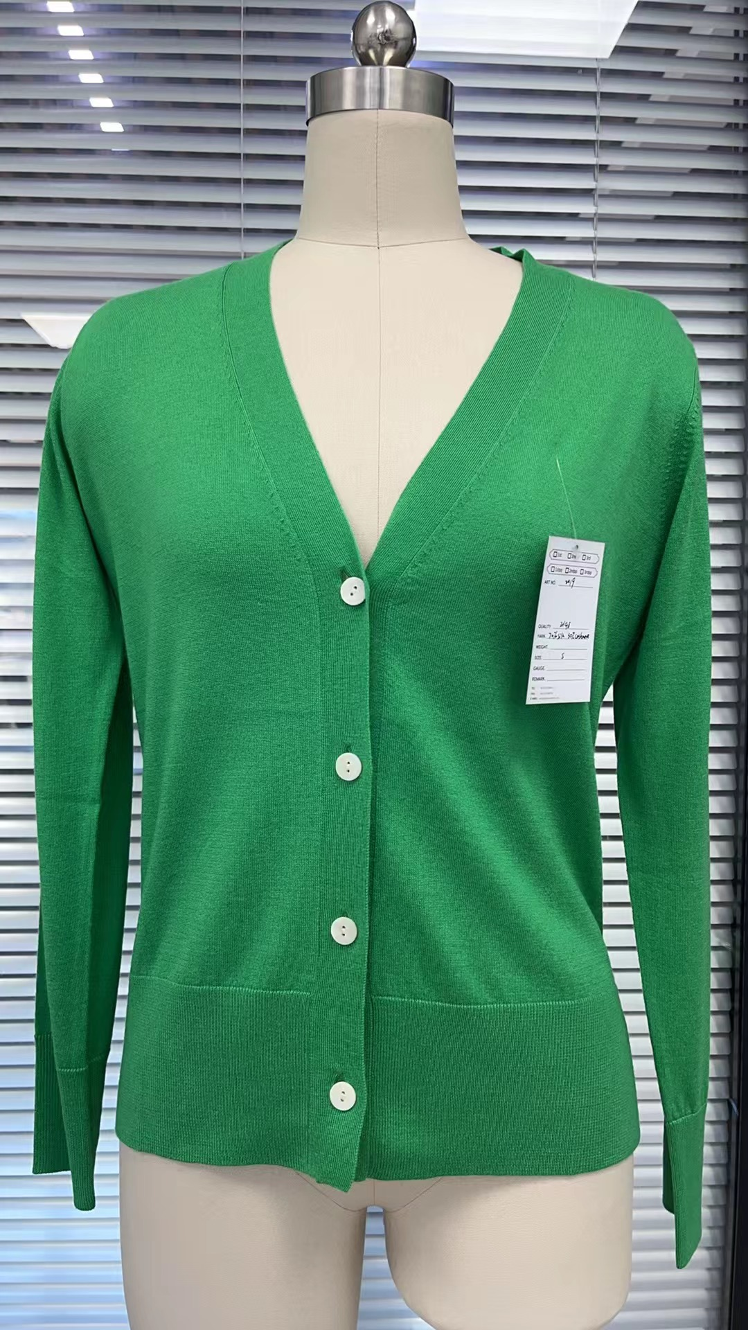Women's V neck Pure Cashmere Button Cardigan 