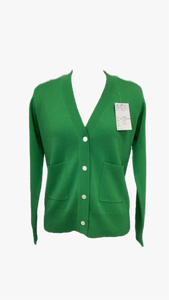 Women's V neck Pure Cashmere Button Cardigan 