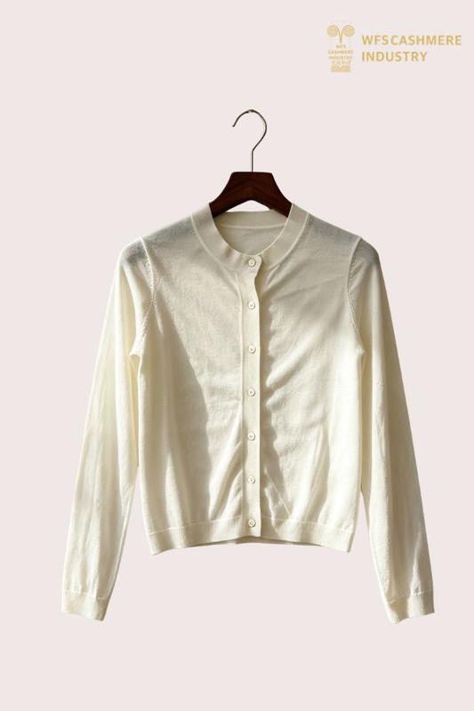 100% Merino Wool Long Sleeve Collared Top, 18GG PV2691