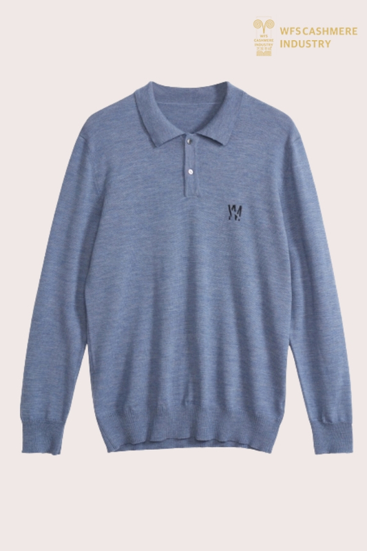 Premium Men's Merino Wool Polo Sweater | Knitwear OEM
