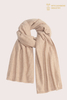 Premium 12GG Wool Cashmere Blend Solid Scarf