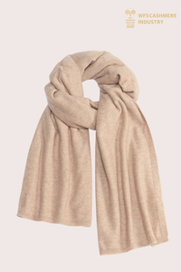 Premium 12GG Wool Cashmere Blend Solid Scarf