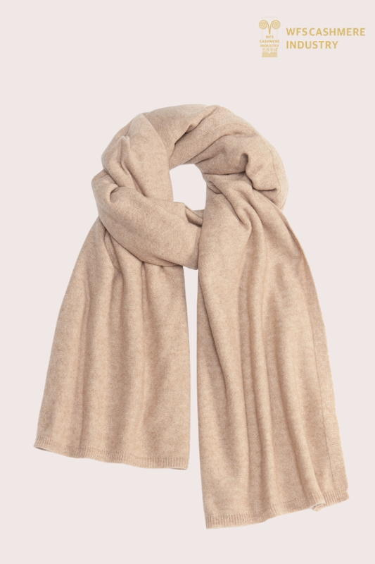 Premium 12GG Wool Cashmere Blend Solid Scarf