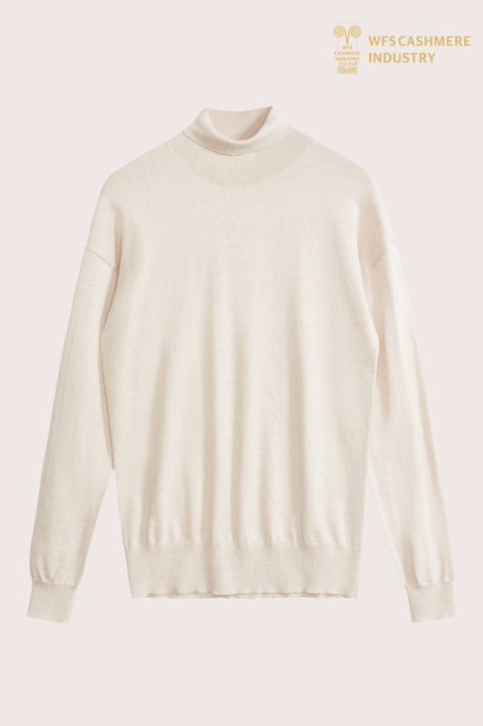 Premium Men's 12GG Pure Wool Turtleneck