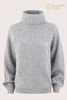 Premium Women's 7GG Chunky Ribbed Cashmere Turtleneck