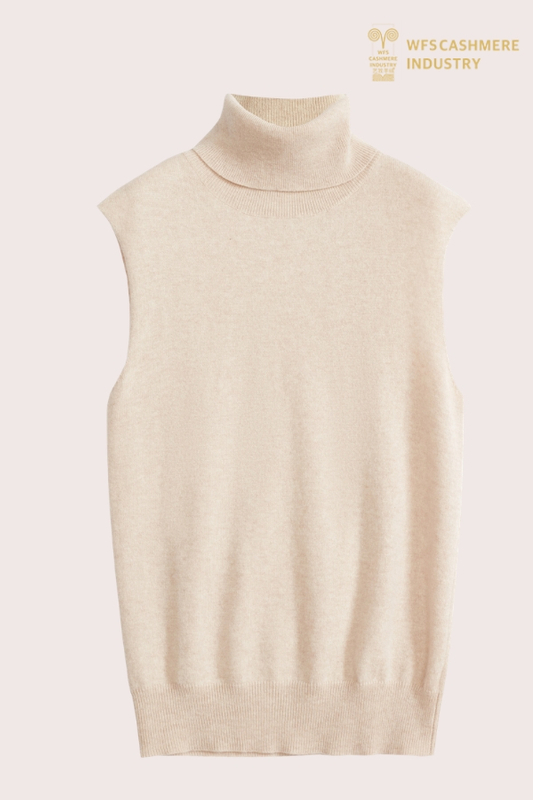 12GG Pure Cashmere Sleeveless Turtleneck | Luxury Layering OEM