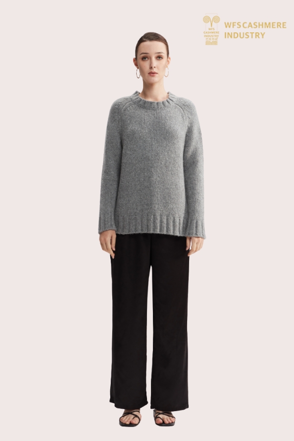 Sustainable Cashmere & RWS Wool Blend Sweater | 3GG Chunky OEM